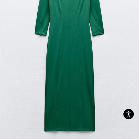 Zara Polyamide Midi Dress Size S NWT - Picture 12 of 14